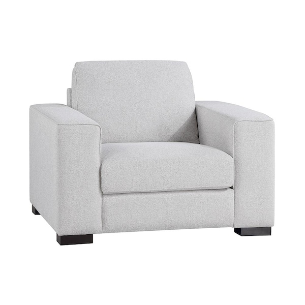 Lazzara Donegal Gray Textured Fabric Arm Chair