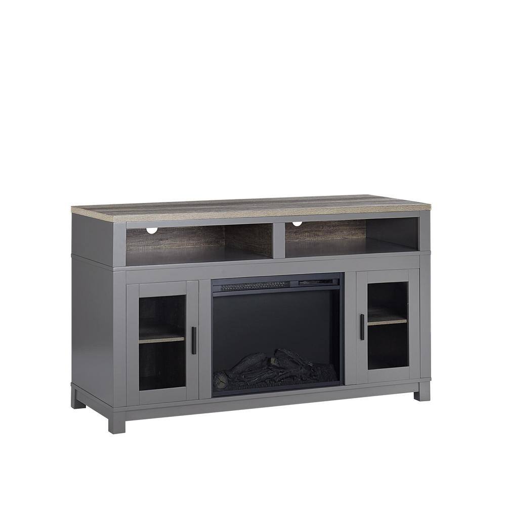 Ameriwood Home Viola 54.1 in Freestanding Electric Fireplace TV Stand