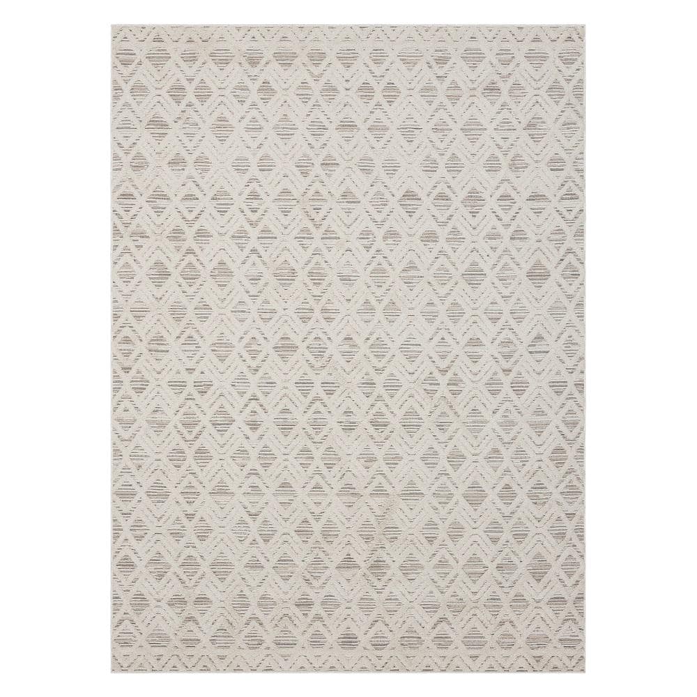 Ashcroft Cream/Beige 5 ft. 3 in. x 7 ft. Geometric Indoor Area Rug price history on PriceWatchPro