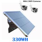 52W Off Grid Mono Solar Generator 330WH Modular 12V/48VPoE Dual Power for 2 IPC CCTV RF-Mobile Devices Commercial Sign