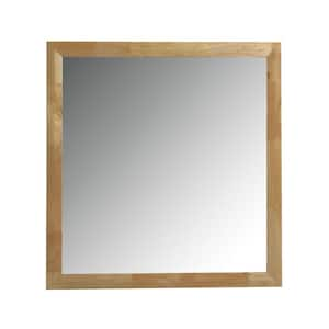 Nova Domus Santa Barbara Brown 40 in. W x 42 in. H Modern Rectangle Wood Framed Mirror