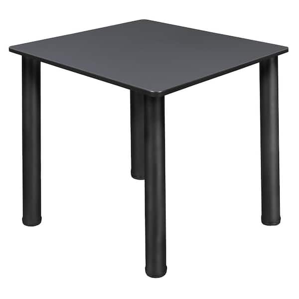 Regency Rumel 30 in. Square Grey and Black Wood Slim Table (4-Capacity)