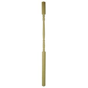 41 in. x 1-1/4 in. Unfinished Hemlock Square-Top Baluster