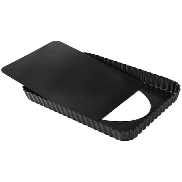 Nonstick Rectangular Fluted Tart Pan Heavy Duty Carbon Steel Removable Bottom Pie Quiche Baking Pan