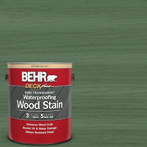 1 gal. #ST-126 Woodland Green Semi-Transparent Waterproofing Exterior Wood Stain