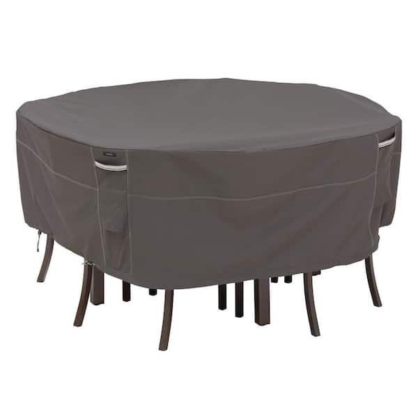 Classic Accessories Ravenna 70 in. Dia x 23 in. H Round Patio Table and Chair Set Cover
