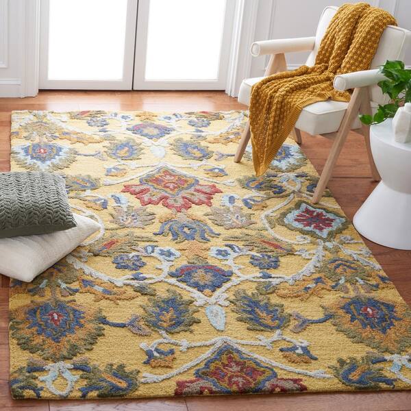 Unique Loom Newport 10 ft Round Multi Floral Area Rug