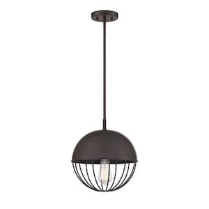 1-Light Oil Rubbed Bronze Outdoor Chandelier