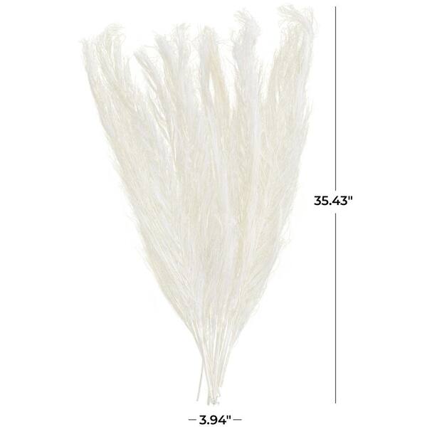 Artificial Feathers, L: 15 cm, W: 8 cm, White, 10 pc, 1 Pack