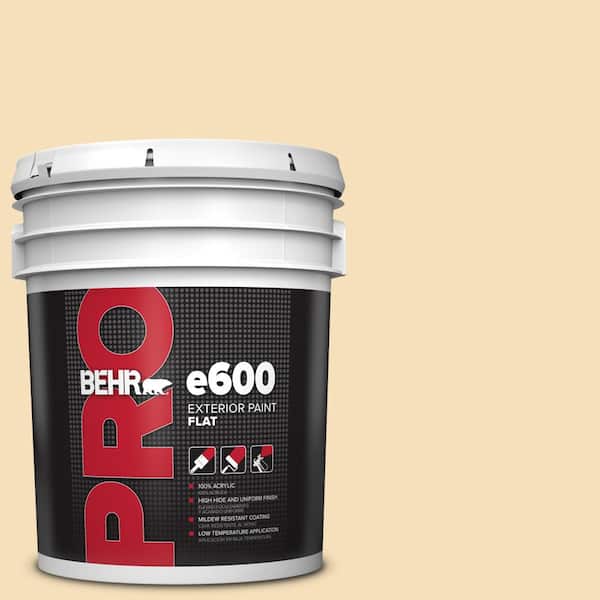 BEHR PRO 5 gal. #350E-3 Oklahoma Wheat Flat Exterior Paint
