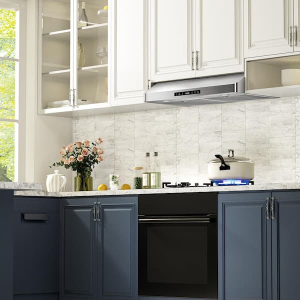 30 in. 600 CFM Ducted Under Cabinet Range Hood in Stainless Steel with GU10 LED Lights