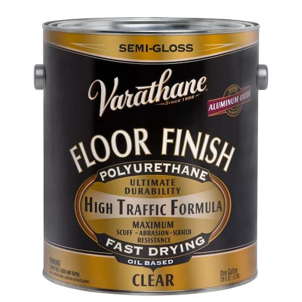 Varathane 1 gal. Clear Semi-Gloss 350 VOC Oil-Based Floor Finish Polyurethane (2-Pack)