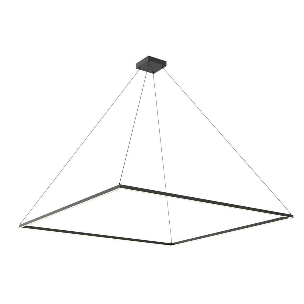 Piazza 72 in. 161-Watt 1-Light Black Integrated LED Pendant-Light price history on PriceWatchPro