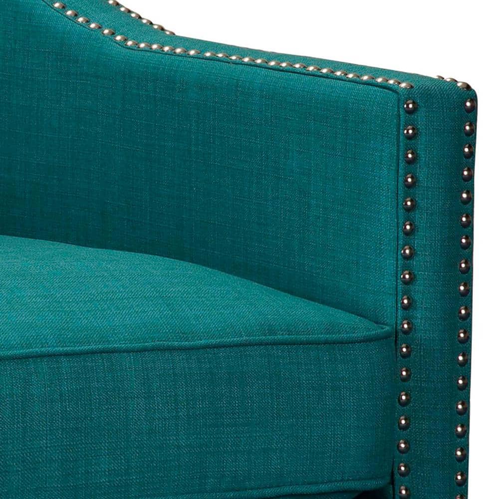 Heirloom Teal Transitional Wood Accent Chair