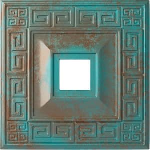 1-1/8 in. x 18 in. x 18 in. Polyurethane Eris Ceiling Medallion, Copper Green Patina