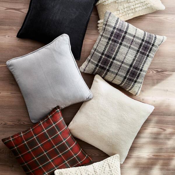 Plaid Checker Square Throw Pillow Case Cushion Decorative Linen Cover 18"x18" 