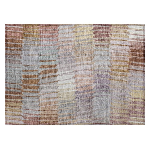 Chantille Machine Washable Indoor/Outdoor Abstract ACN2271 Copper 1 ft. 8 in. x 2 ft. 6 in. Accent Rug