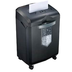 18-Sheet 60-Mins. Paper Shredder for Office Heavy-Duty Cross-Cut Shredder w/6 Gallon Pullout Basket & 4 Casters, Black