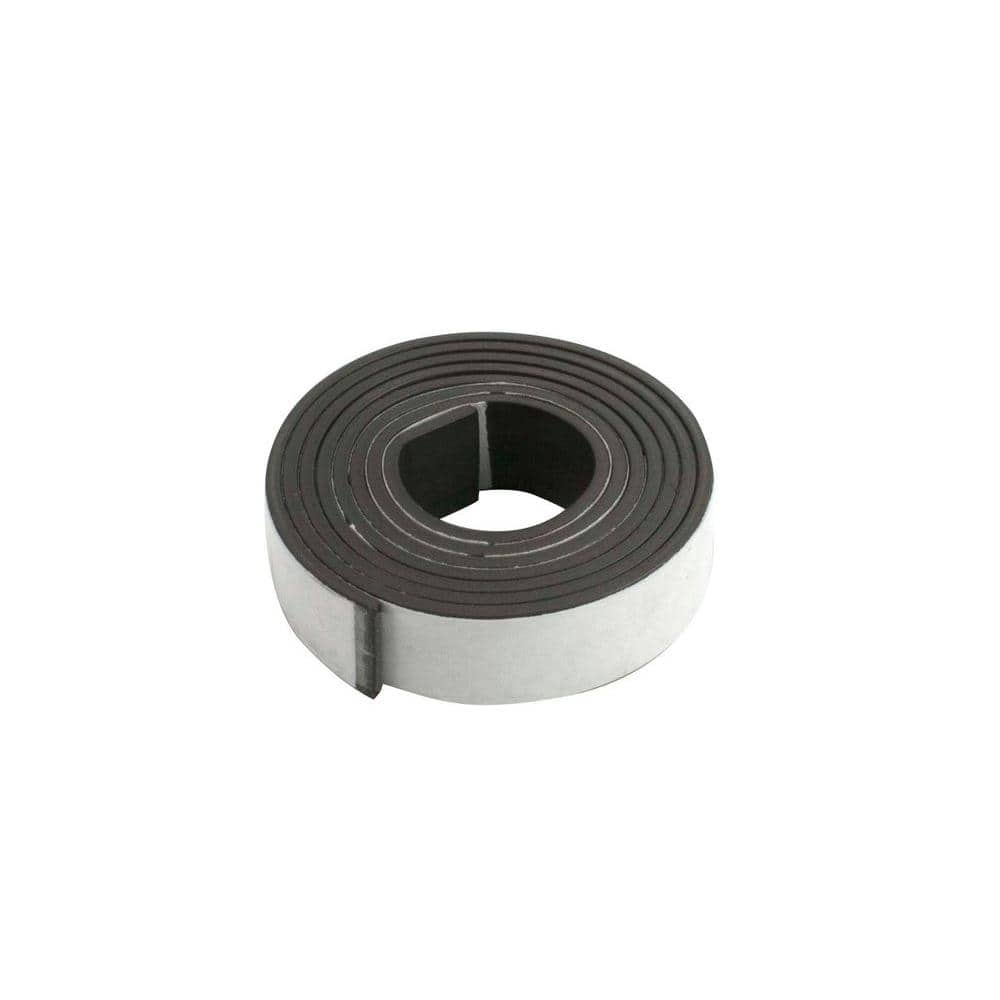 1/2 in x 5 ft 0.06 in Flat Surface 3M Flexible Magnet Tape Adhesive Black 