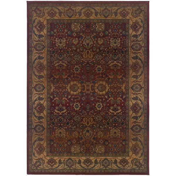 Home Decorators Collection Exhilaration Burgundy 8 ft. x 11 ft. Area Rug