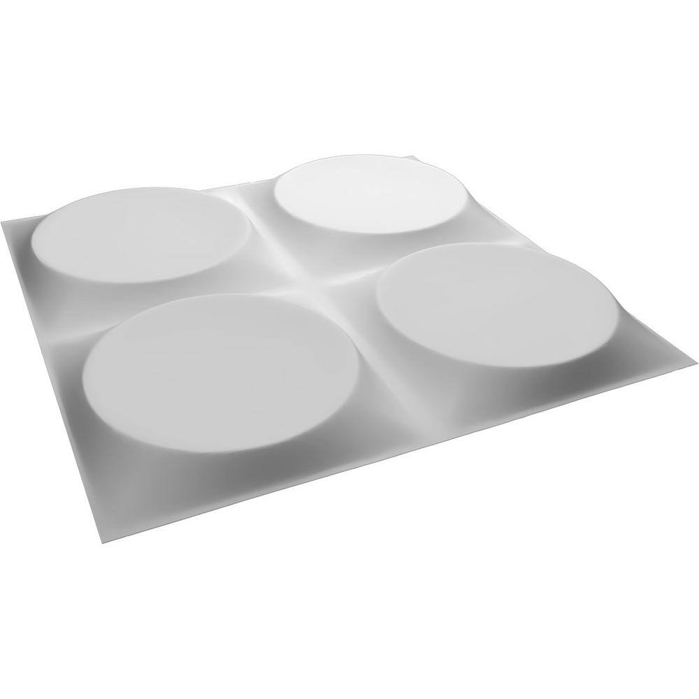 White Textured PVC 3D Decorative Wall Panel 11.88" x 11.88"