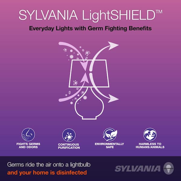 Sylvania 60-Watt Equivalent A19 LightSHIELD Germicidal 5000K