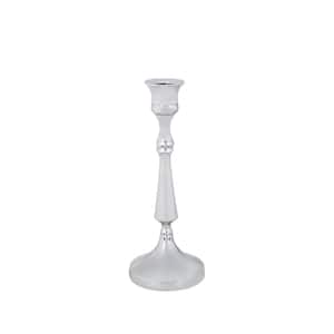 3-3/4 in. Dia x 9-3/4 in. Height, Nickel Aluminum Solid, Table Decorative Candle Holder Stand.