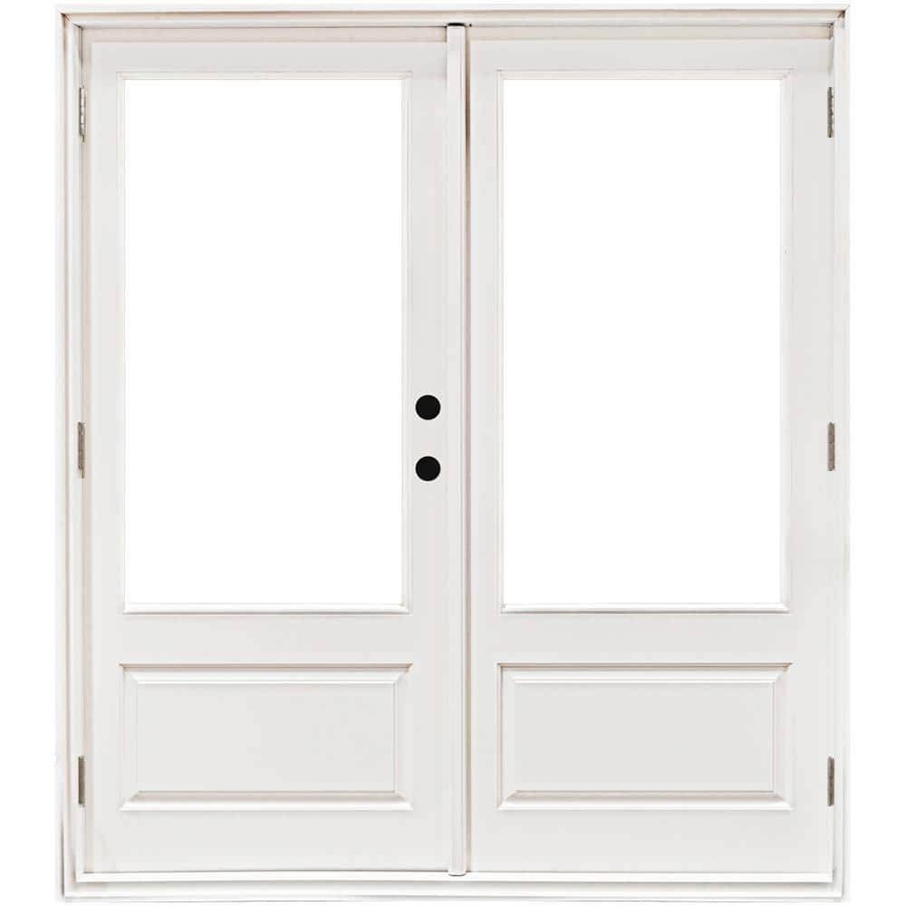 MP Doors 60 in. x 80 in. Fiberglass Smooth White LeftHand Outswing