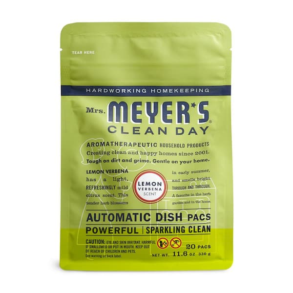 Mrs. Meyer's Clean Day Lemon Verbena Automatic Dishwasher Pacs (20-Count)