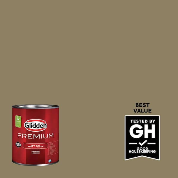 Glidden Premium 1 qt. PPG1026-6 Bronze Statue Flat Interior Latex Paint