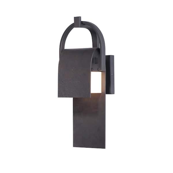 Maxim Lighting Laredo 1-Light Rustic Forge Integrated LED Outdoor Wall Lantern Sconce