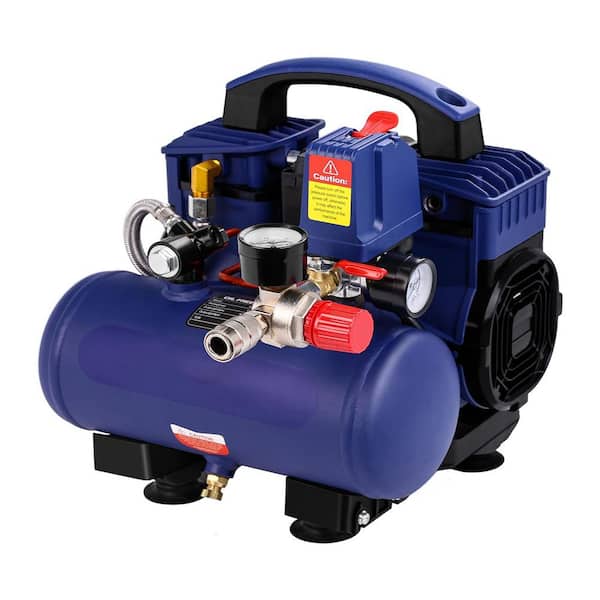Ultra Quiet 1 gal. Portable Electric Air Compressor 60 dB 13-Second Quick Fill Oil-Free 1.5HP 120 PSI Violet