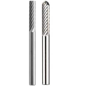 1/8 in. Rectangle-Shaped Tungsten Carbide Rotary Accessory + 1/8 in.  Spear-Shaped Tungsten Carbide Rotary Accessory