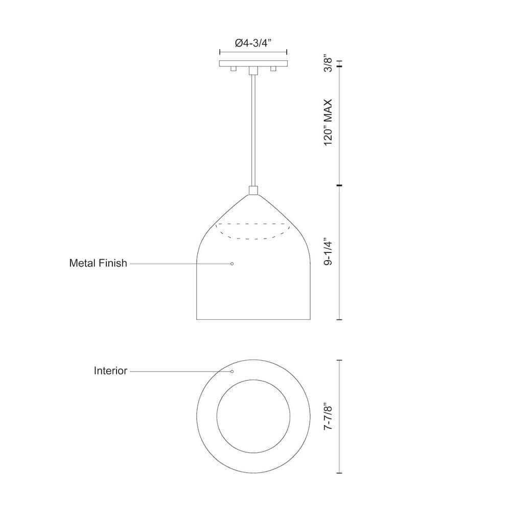 Helena Smooth Spun 9'' White/Silver Aluminum LED Pendant