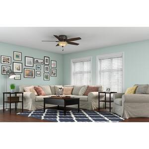 Newsome 52 in. Indoor Premier Bronze Low-Profile Ceiling Fan With LED Light Kit and Remote