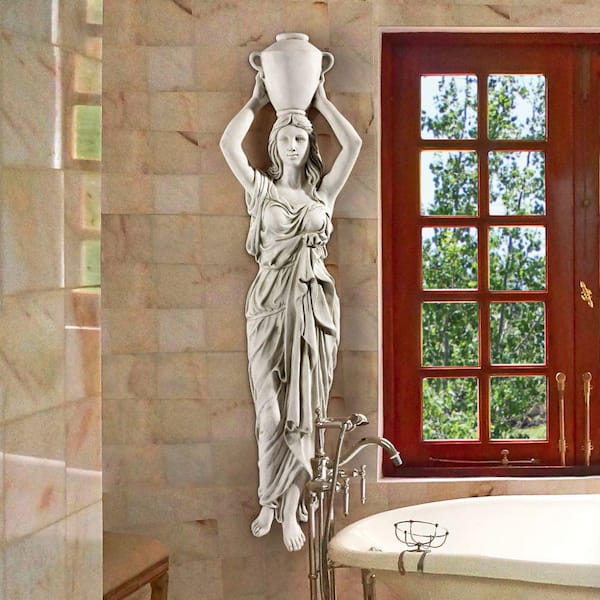 Design Toscano 61 in. x 19 in. Dione the Divine Water Goddess Wall  Sculpture (2-Piece) KY94067 - The Home Depot