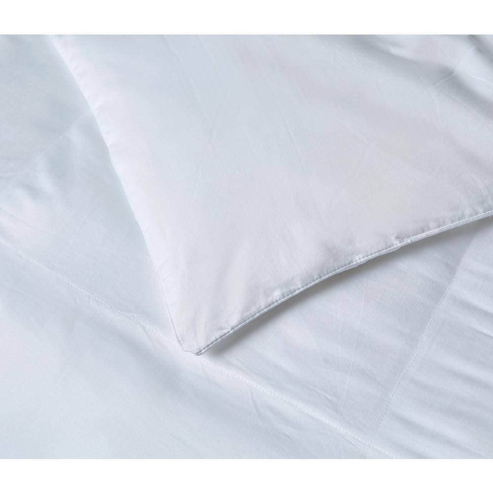Twin White Microfiber Down Alternative Comforter Set