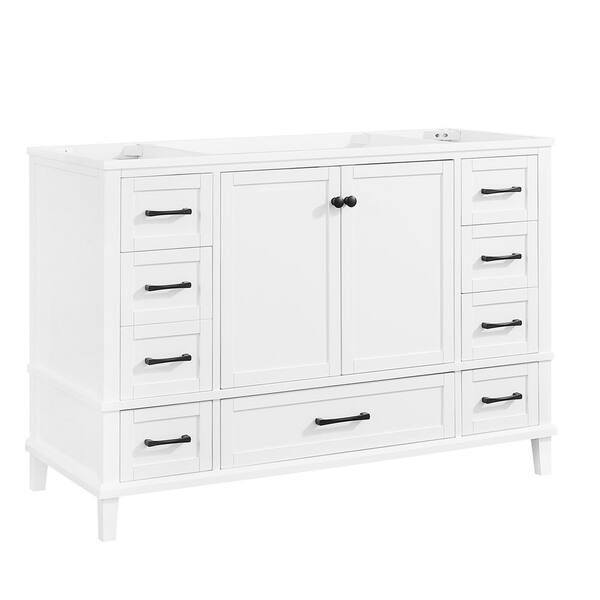 Stockham 48 in. W x 21-1/2 in. D Bathroom Vanity Cabinet Only in White Stockham 48 in. W x 21-1/2 in. D Bathroom Vanity Cabinet Only in White