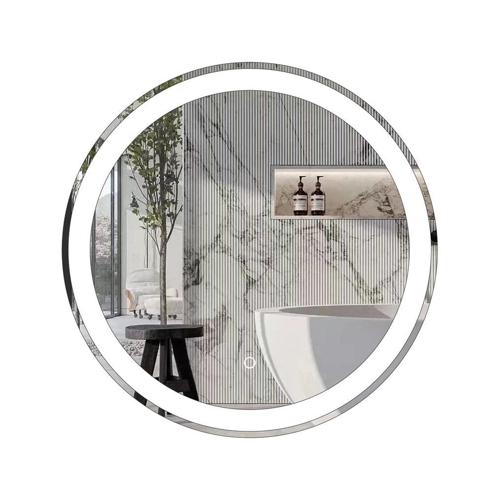 STYLEFOUR 32 in. W x 32 in. H Round Frameless Anti-Fog Wall LED Light Bathroom Vanity Mirror with Illuminated Light price history on PriceWatchPro