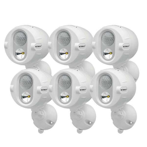 Mr Beams Networked Wireless Motion Sensing Outdoor LED Spot Light System with NetBright Technology, 200-Lumens (6-Pack)
