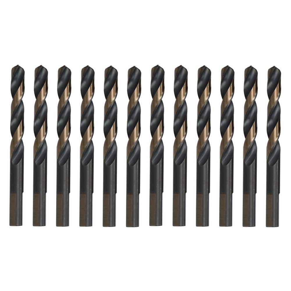 7/64 in. HSS Black and Gold Contractor Drill Bit with Split Point and Round Shank (12-Pack) price history on PriceWatchPro