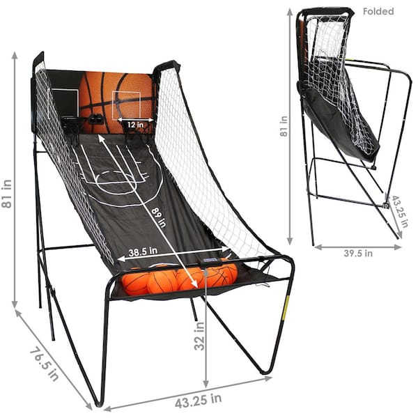 Sunnydaze 2 Player Indoor Basketball Game with Electronic Scorer EG 770 The Home Depot