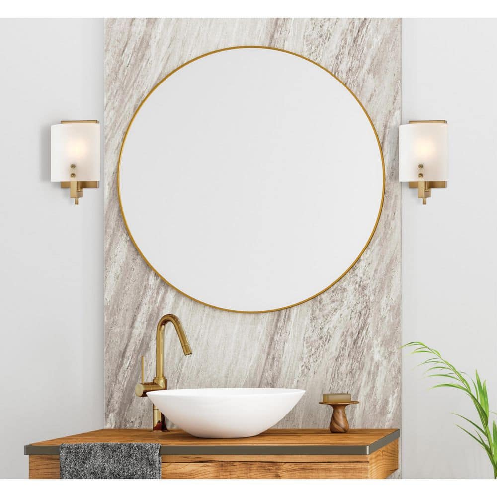 Enzo James 1-Light Brushed Brass Wall Sconce
