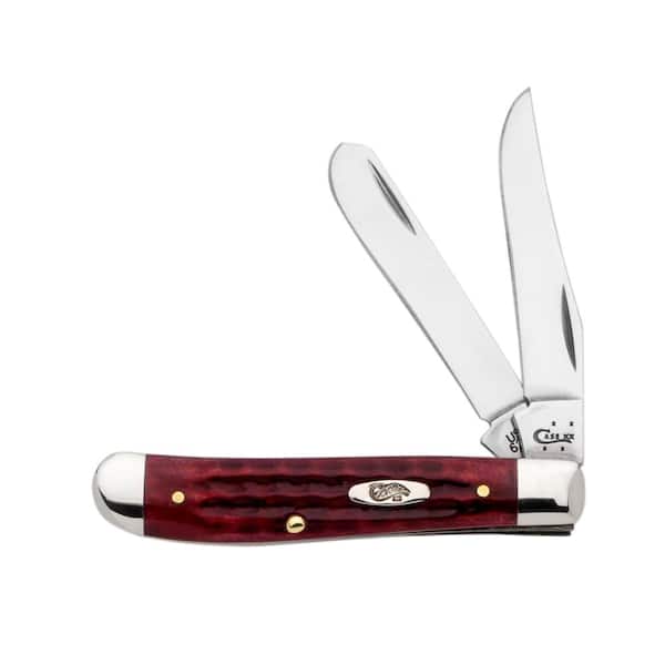 Pocket Worn Old Red Bone Mini Trapper Pocket Knife