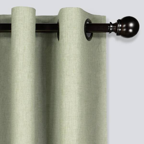 Absolute Zero Gabriella 40 In W X 84 L 100 Blackout Window Panel Sage 18602040x084sag Blackout Window Panel In Sage, Gabriella Natural Linen Shower Curtain