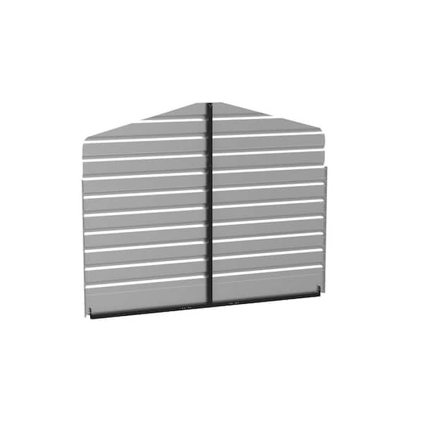 10 ft. W x 7 ft. H x 0.88 in. D Eggshell Galvanized Steel Rear Wall Carport Enclosure