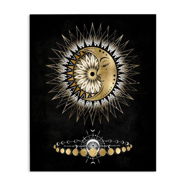 Stupell Industries Lunar Phrases Astrology by Oliver Jeffries Unframed Religious Graphic Art Print 30 in. x 24 in.