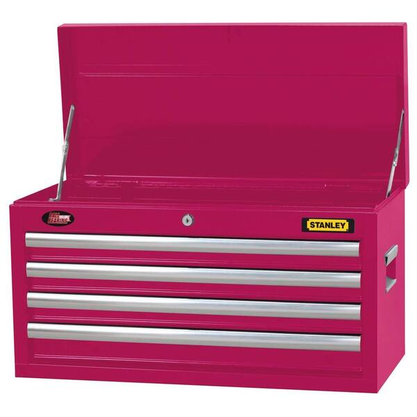 Stanley 26 in. 4 Drawer Tool Chest in Wide Hot Pink