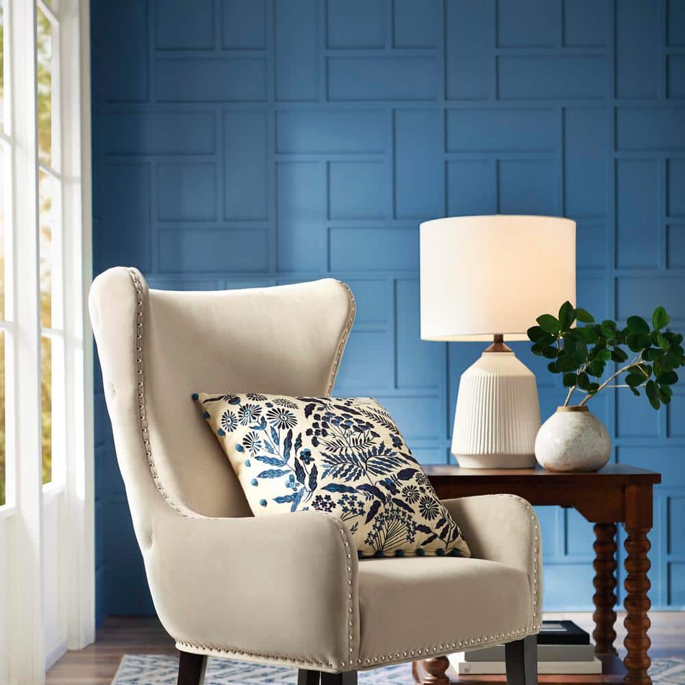 Ivory Ceramic Table Lamp with Linen Drum Shade