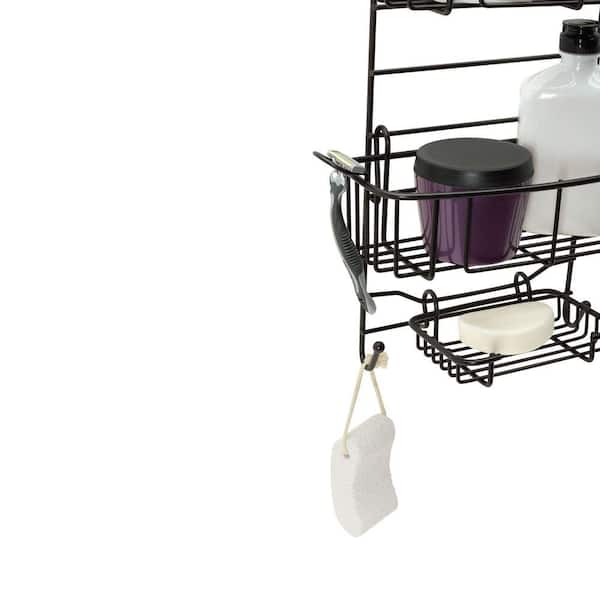 Cubilan Hanging Mounted Bathroom Shower Caddy Over the Shower Door Srorage  Rack with Towel Hooks and Soap Dish in Satin HD-9CH - The Home Depot